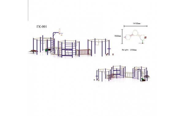 Игровой спортивный комплекс Hercules ГК-01 600_380