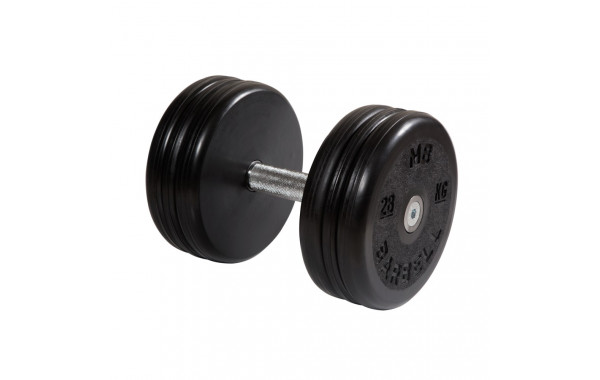 Гантель классик MB Barbell с вращающейся ручкой 28 кг MB-FdbEM-B28 600_380