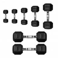 Гантель 35кг Perform Better Rubber Encased Hex Dumbbells 4137-35\BK-35-00