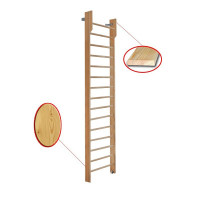 Стенка гимнастическая 3200х800 с турником (массив.сосна) Dinamika ZSO-002558