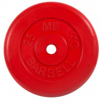 Диск обрезиненный d31мм MB Barbell MB-PltC31-25 25 кг красный