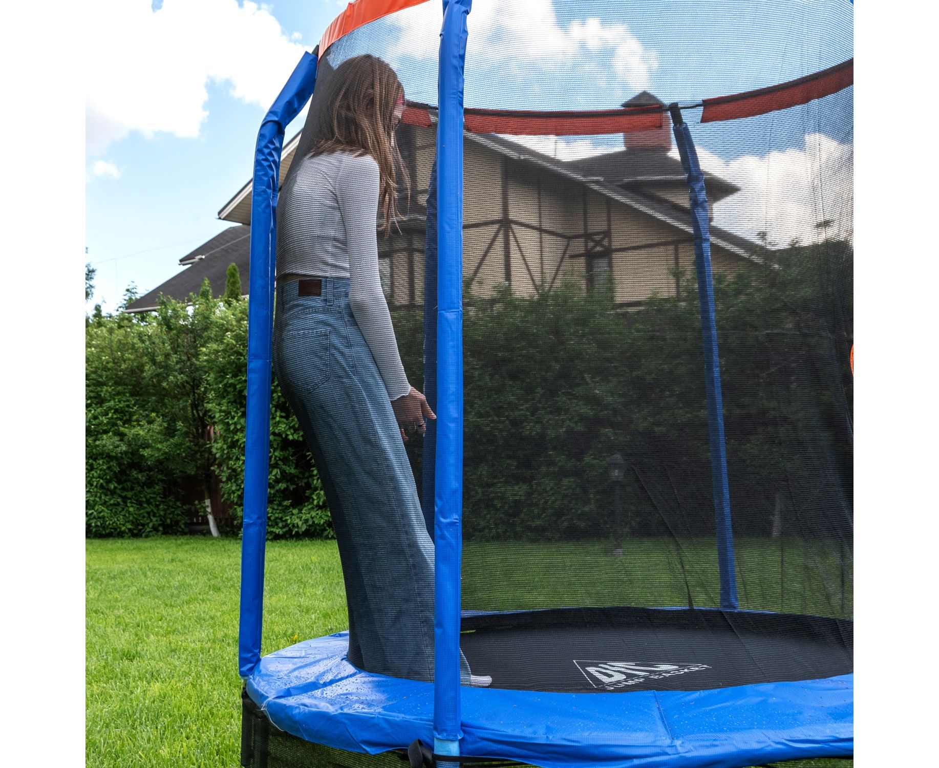 Батут DFC Jump Basket 14ft внутр.сетка, лестница (427cм) 14FT-JBSK-B 1834_1500