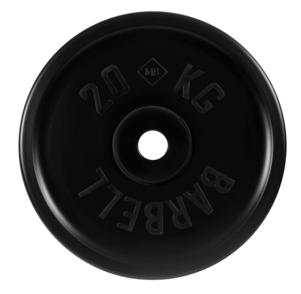 Диск олимпийский d51мм евро-классик MB Barbell MB-PltBE-20 20 кг черный 972_950