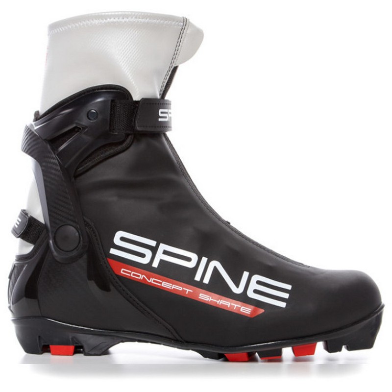 Лыжные ботинки NNN Spine Concept Skate 296-22 черный\красный 800_800