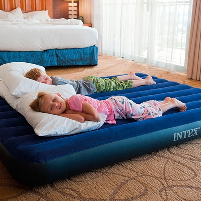 Надувной матрас Intex Classic Downy Airbed Fiber-Tech, 152х203х25см 64759 700_700