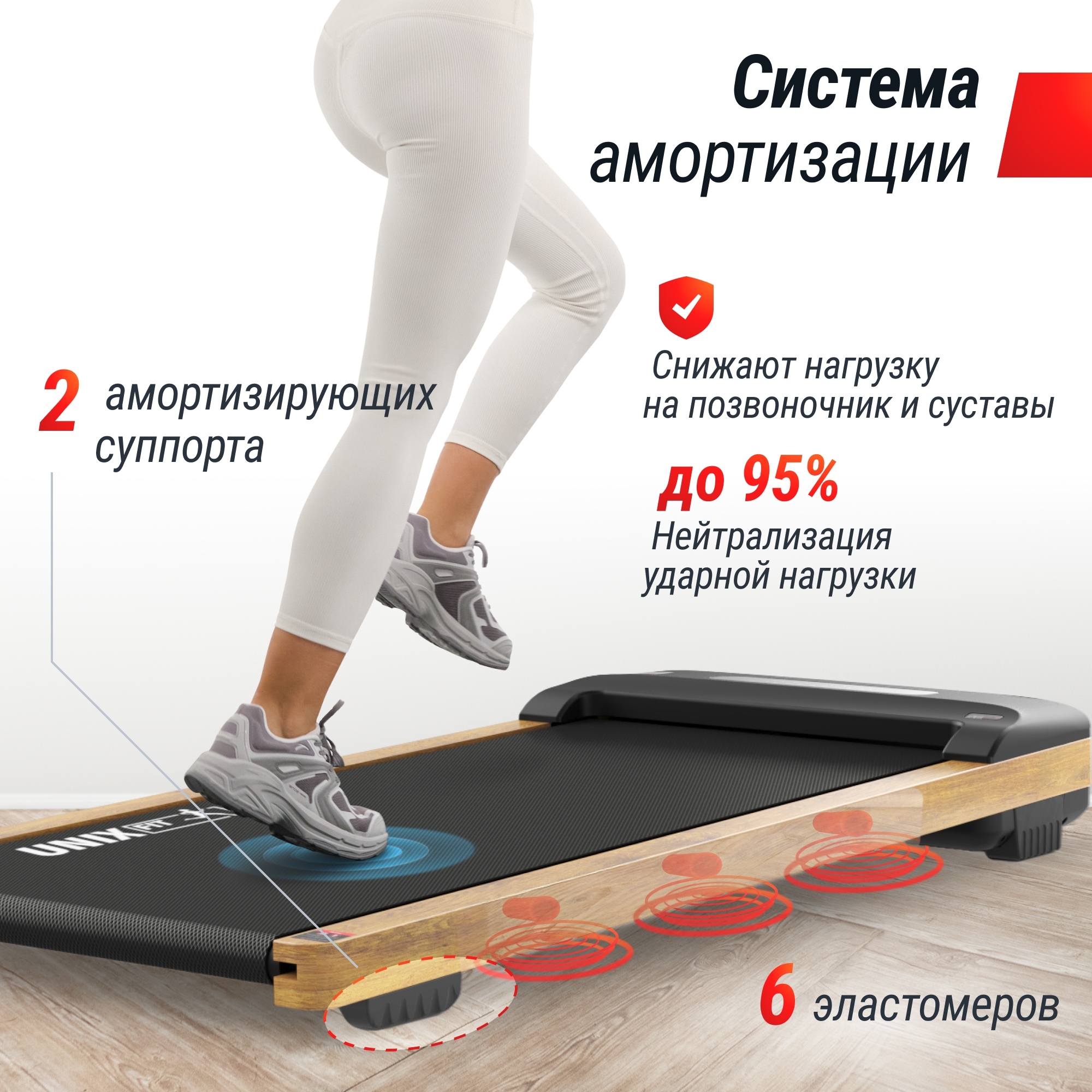 Беговая дорожка  UnixFit Wood Way 3.0 TDWDW30 2000_2000