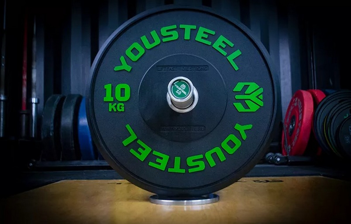 Диск 10кг YouSteel Traning PRO черный 1200_767