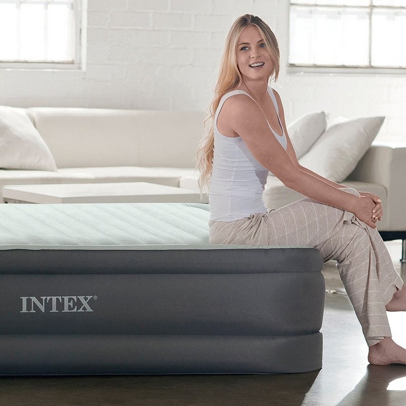 Надувная кровать Intex Premaire Elevated Airbed 152х203х46см, встроенный насос 220V 64906 800_800