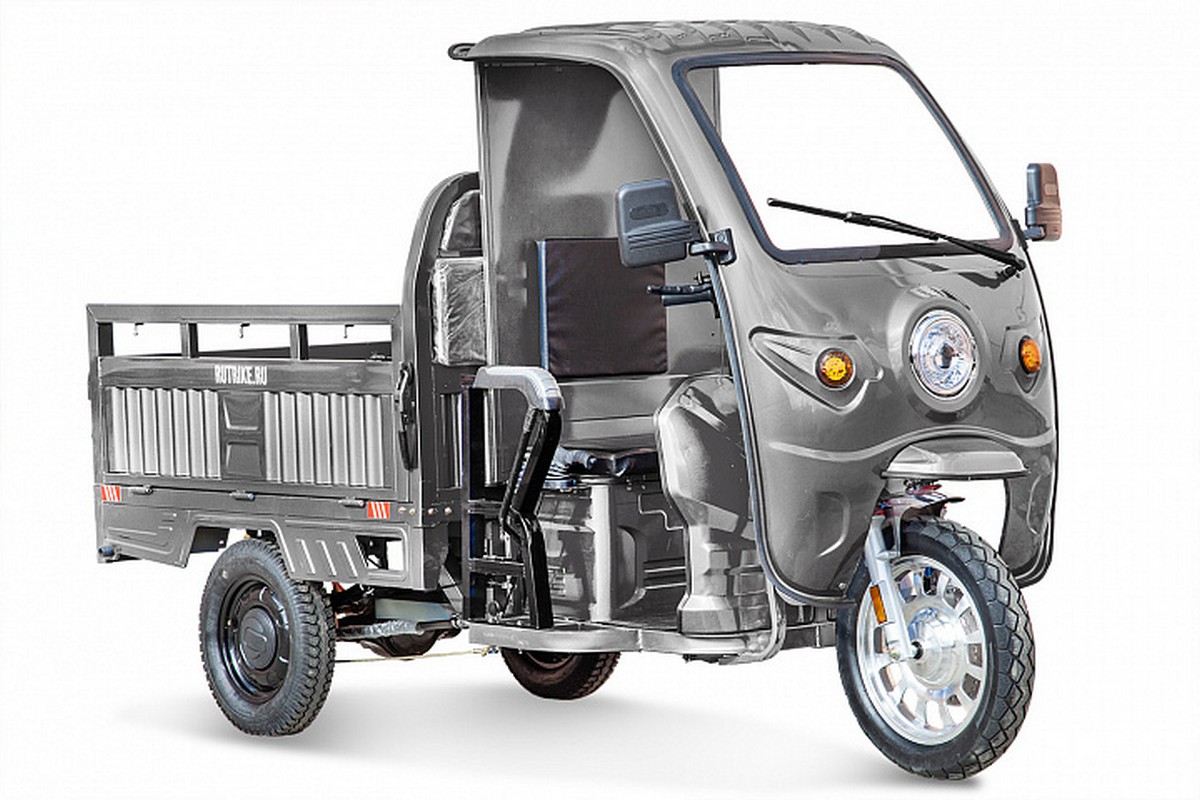 Грузовой электротрицикл RuTrike Гермес Pro 1500 72V1500W 024457-2812 серый 1200_800