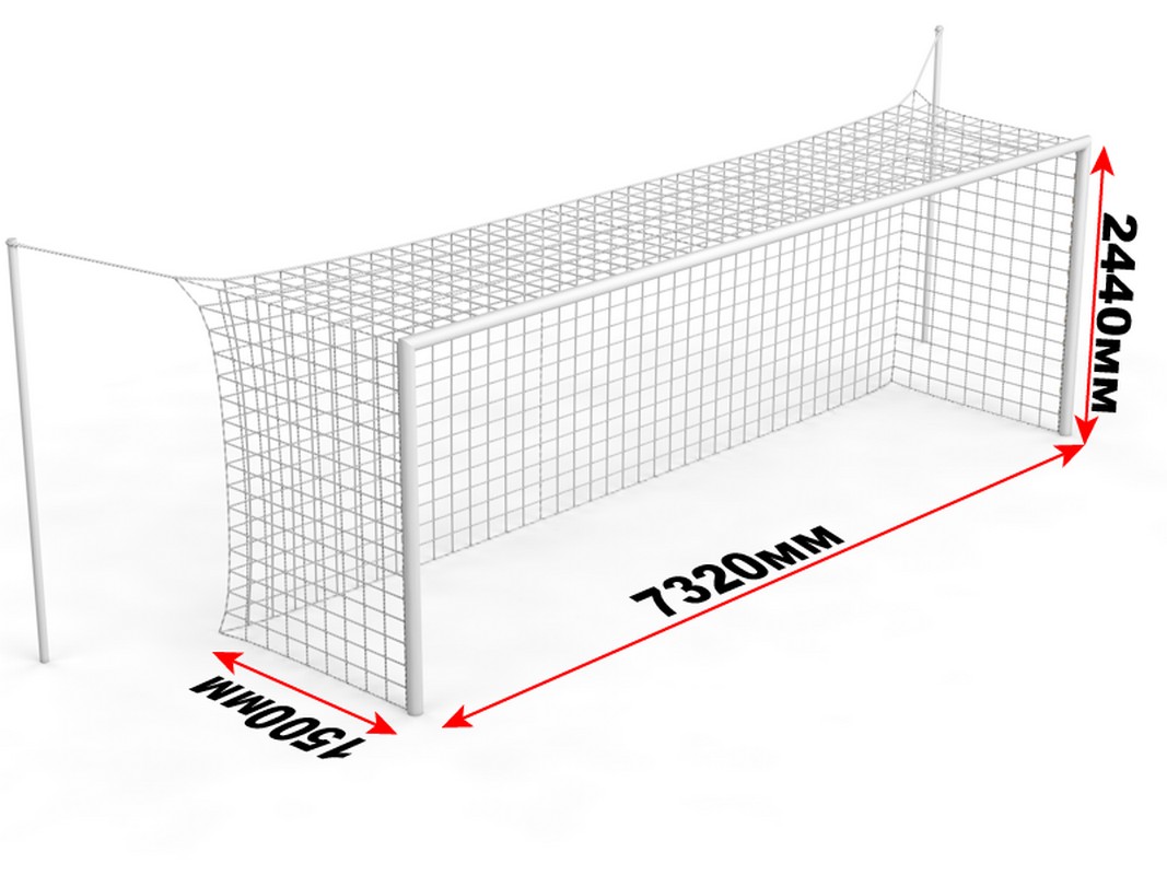Ворота футбольные стационарные с стойками натяжения для сетки Glav 15.104 (732x244) шт 1067_800