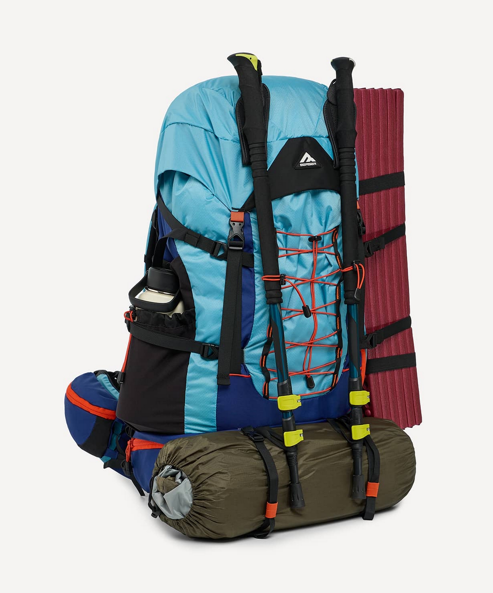 Рюкзак 55+10л Berger Hiking Ascent, голубой\синий 1663_2000