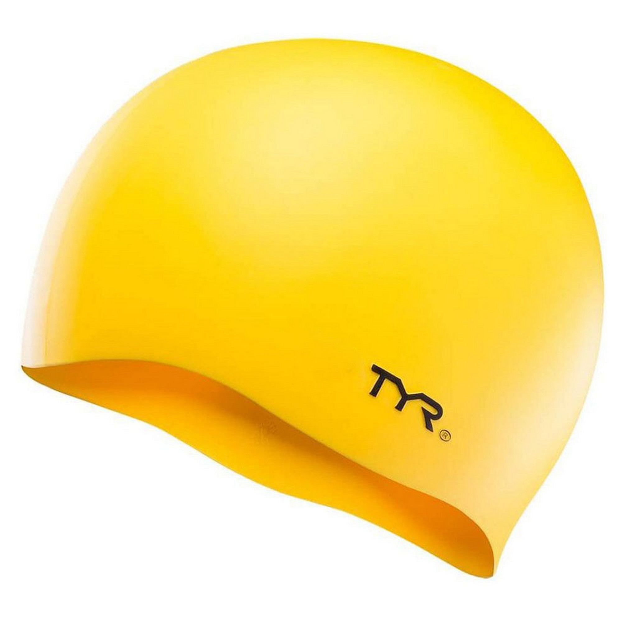 Шапочка для плавания TYR Wrinkle Free Silicone Cap LCS-720 желтый 2000_2000