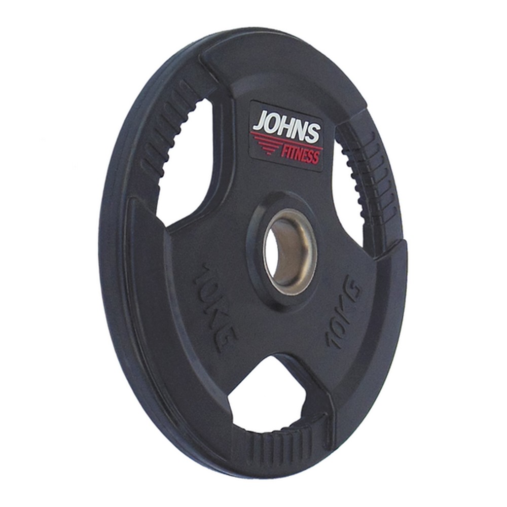 Диск обрезиненный 10кг Johns 91010 -10В черный 1000_1000