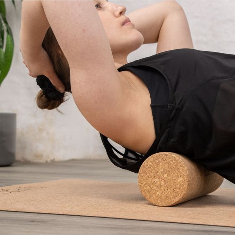 Массажный ролик 30х10x10см Myga Cork Massage Roller RY1348 пробка 800_800